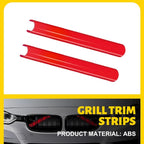 2X Front Car V Brace Grill Trim Strips Cover for BMW 1/2/3/4 Series (F20 F30)