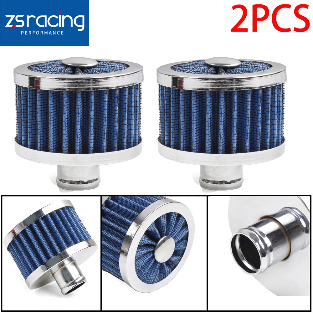 2X 1" Extra Flow Breather Push In Vent Filter for Valve Cover