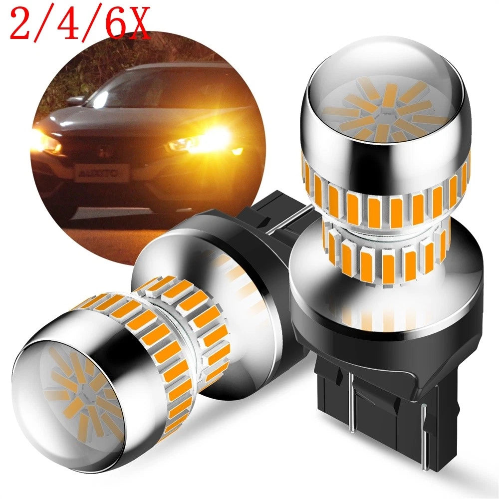 2X Amber 7443/7440 LED Front Turn Signal Light Bulbs for Universal (2010–2023)