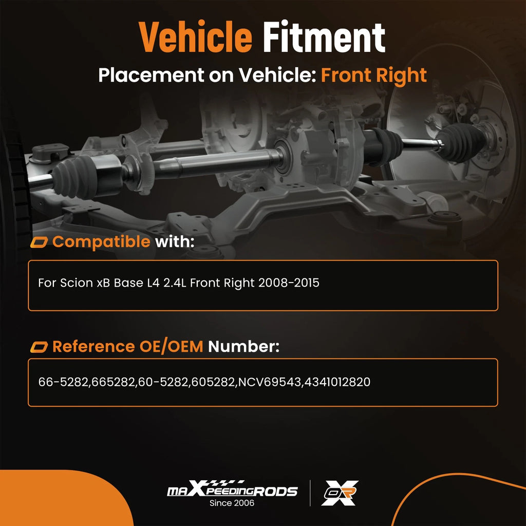 Front Right CV Axle Shaft for Scion xB (2008-2015)