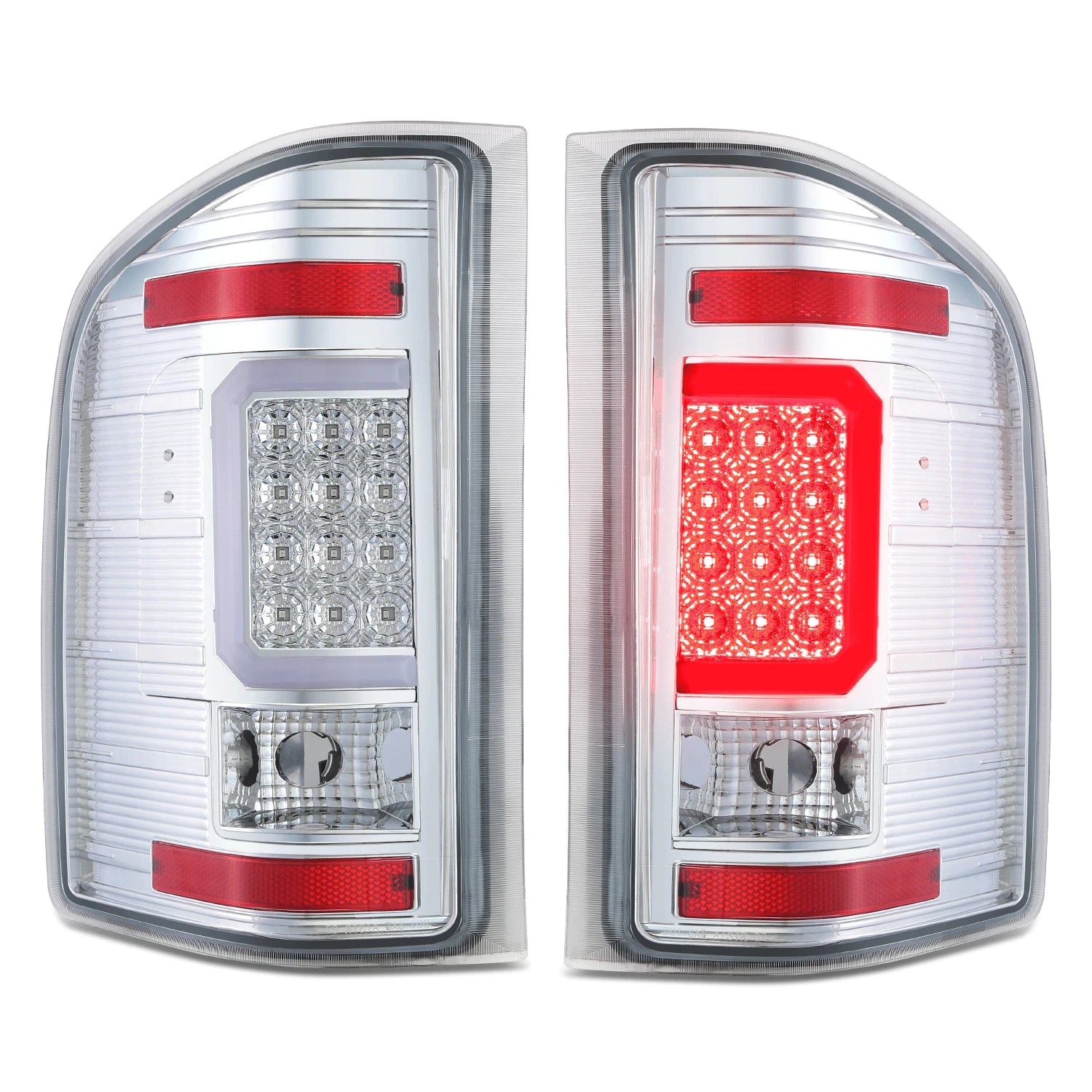 LED C-Shape Tail Brake Light Lamp for Chevy Silverado 1500 2500 (2007–2014)