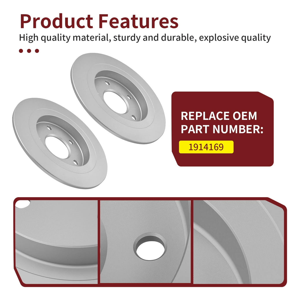 2X Rear Brake Rotor 1914169 for Polaris XPEDITION XP 5, ADV 5 (2024–2025)