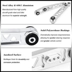 Rear Lower Control Arms Subframe Brace Tie Bar for Honda Civic EK (1996–2000)