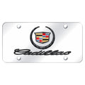 Dual Black Pearl New Logo on Chrome Plate - Officially Licensed for Cadillac