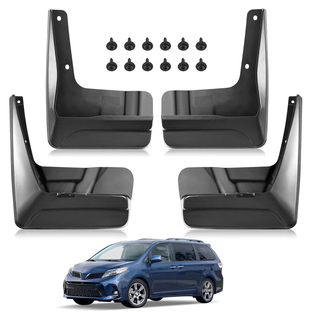 Set of 4 Splash Guards for Toyota Sienna (2018–2020)