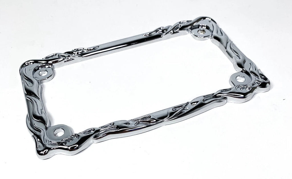 Chrome Metal Motorcycle License Plate Tag Frame for Harley Davidson (2010–2024)