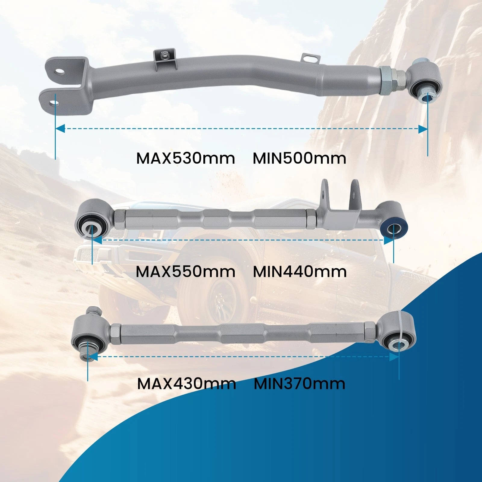 Rear Lateral Control Arm Link Set for Subaru Impreza WRX/STI 2002–2007