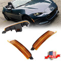 2X Amber Lens Front Side Marker Lights for Mazda MX-5 Miata (2016–2022)
