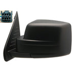 Replacement Textured Driver Side Power Door Mirror w/Heated Glass w/o Memory