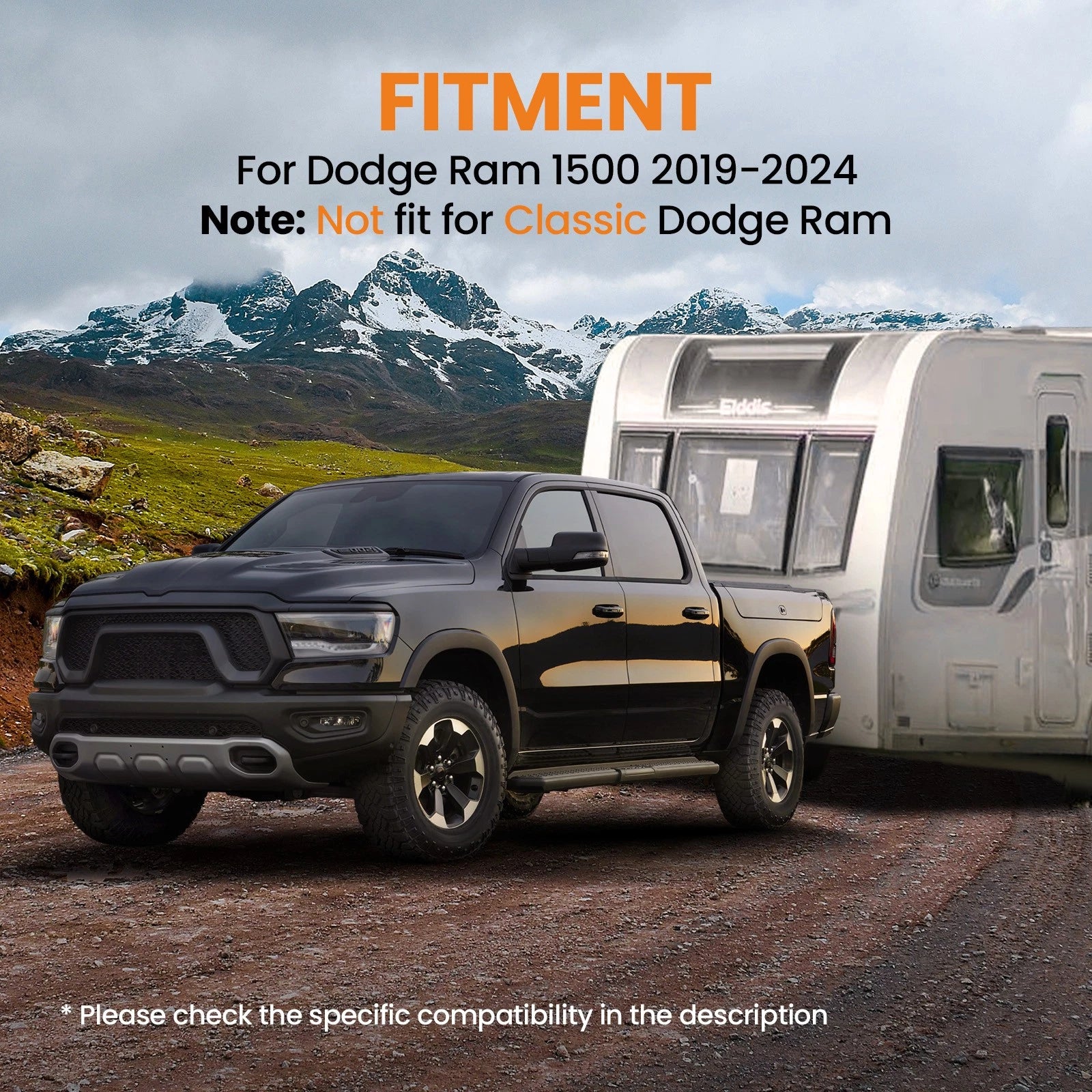Class III Towing Hitch Receiver Kit for Dodge Ram 1500 (2019–2026) 6000LBS