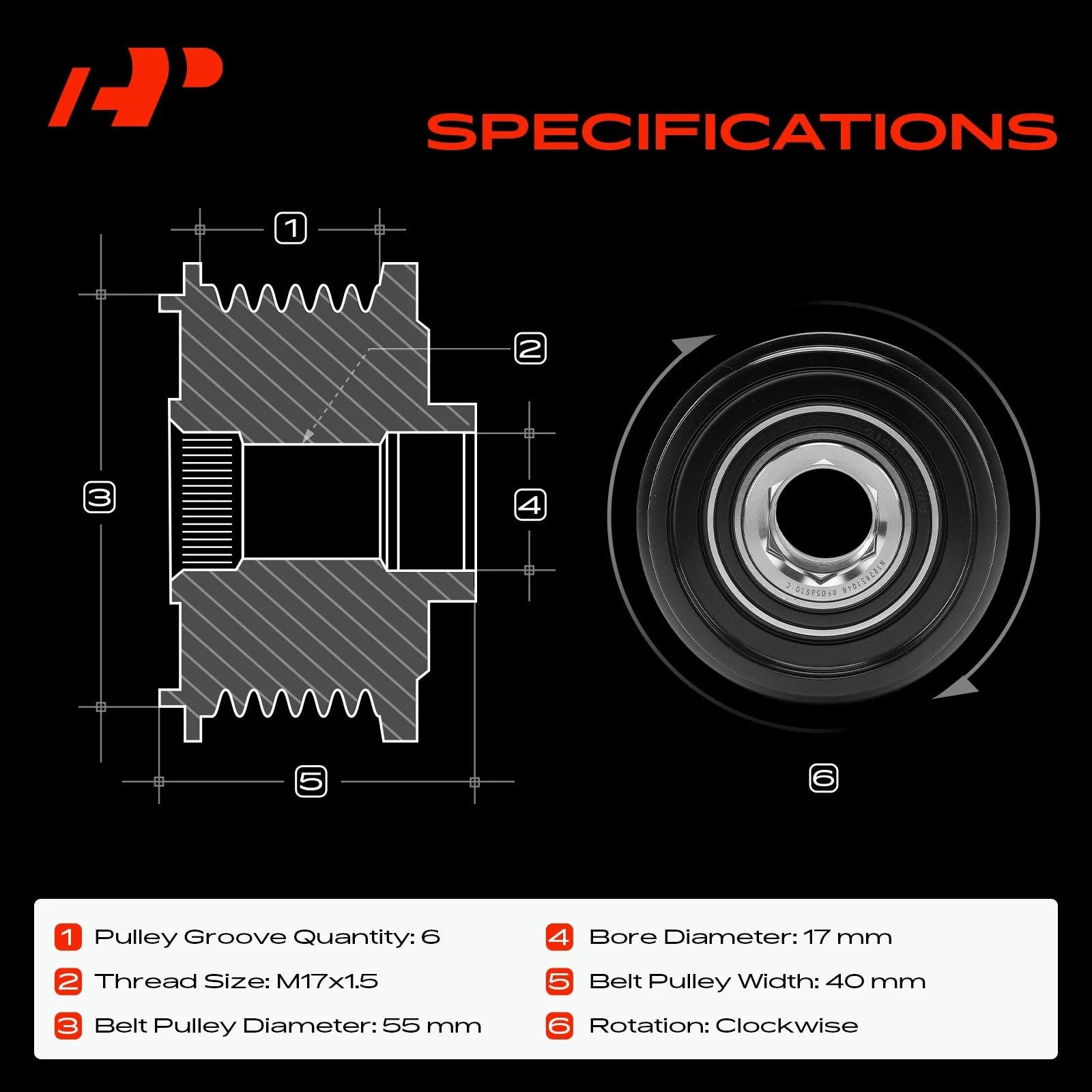 Alternator Clutch Pulley for Subaru Forester (2003-2018)