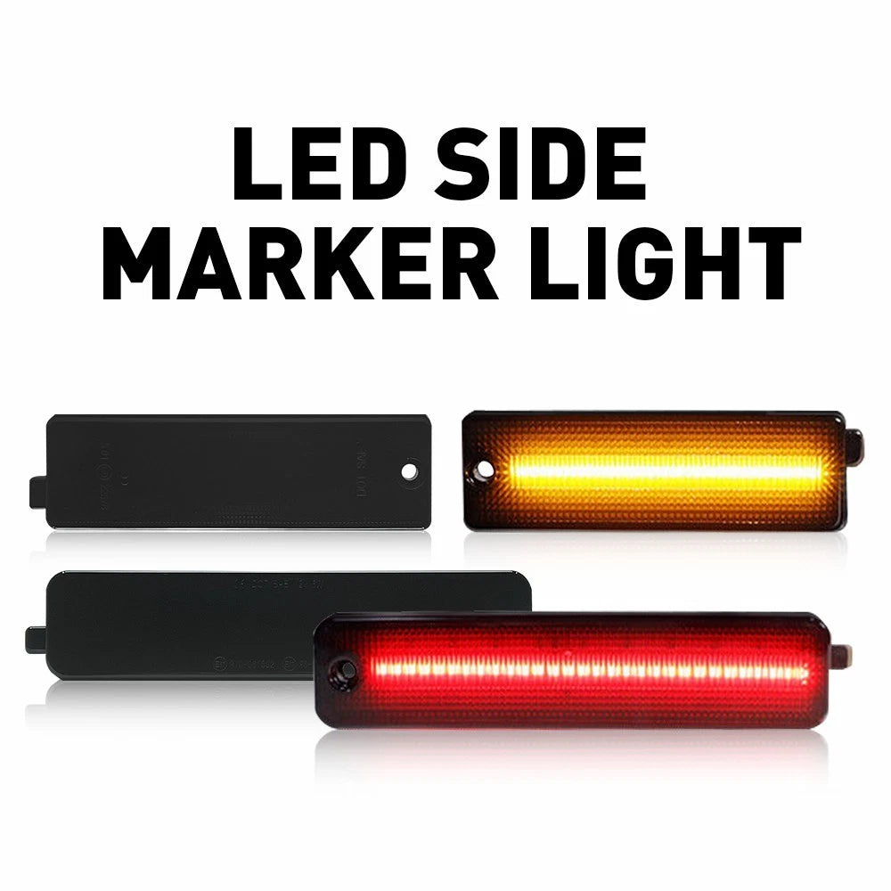 4X Smoke LED Front & Rear Side Marker Lights for Pontiac Trans Am Firebird (1998–2002)