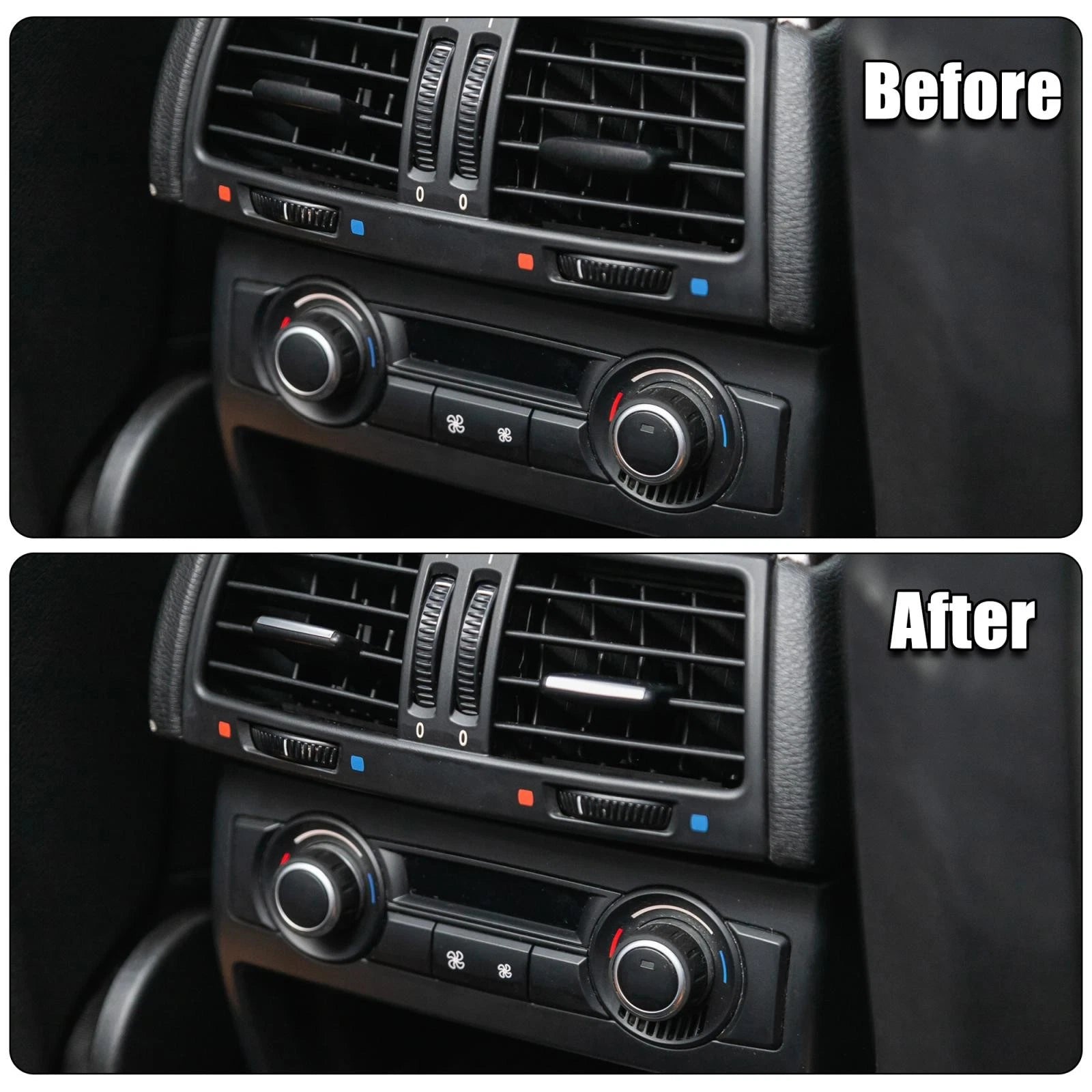 2pcs AC Air Vent Outlet Tab Clip Chrome for BMW X5 F15 X6 F16 (2014–2018)