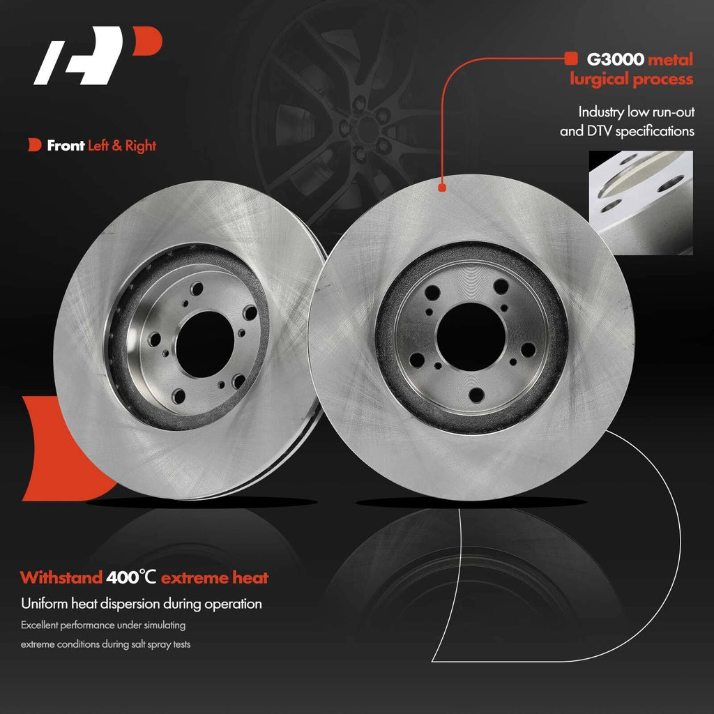 2X Front Side Disc Brake Rotor for Honda Ridgeline (2006-2014)