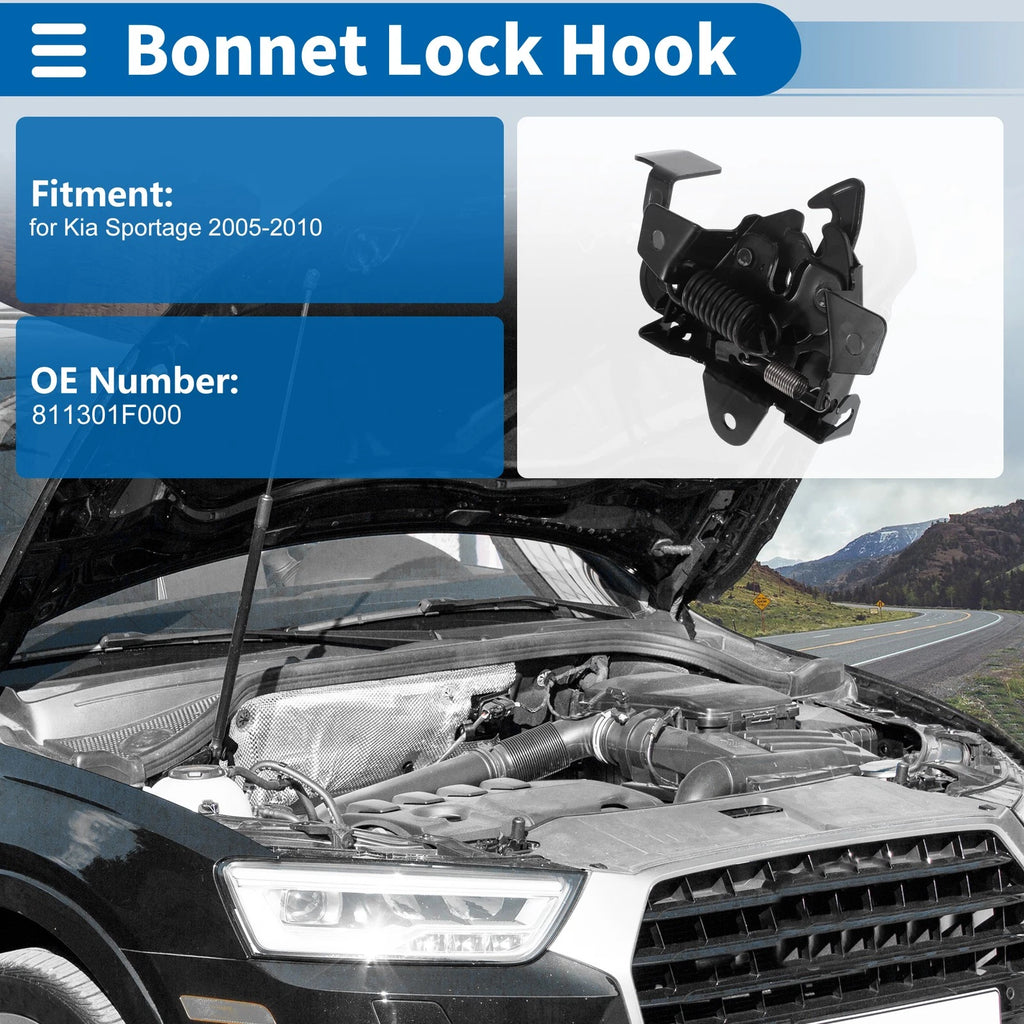 Hood Latch Assembly for Kia Sportage (2005–2010) No. 811301F000