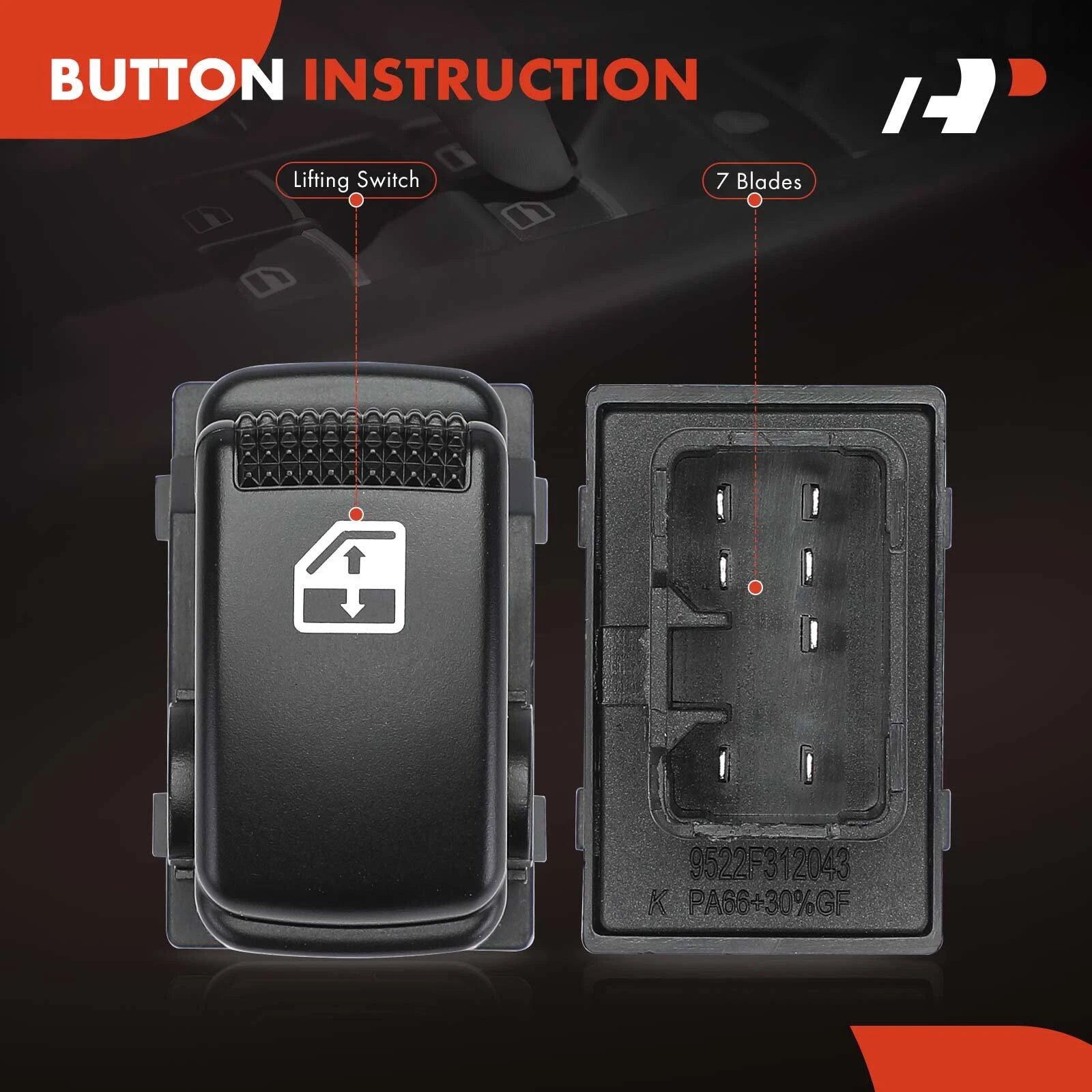 Rear Left Power Window Switch for Kia Sportage (2005-2010)