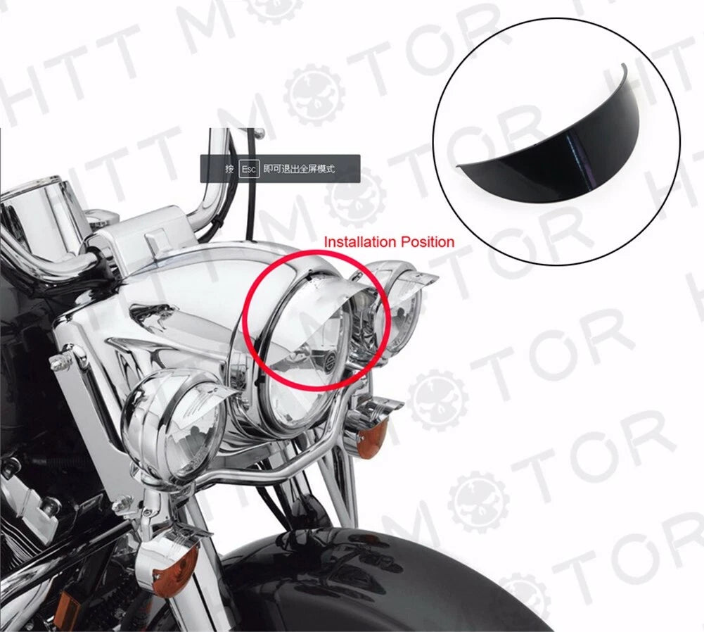 7" Headlight Visor for Harley XL, XLH, FXR, FX (Heavy Duty)