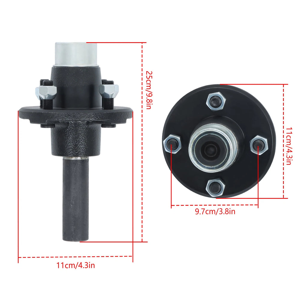 8pc Trailer Axle Kit for 2000 lb Trailer (Year Unspecified)