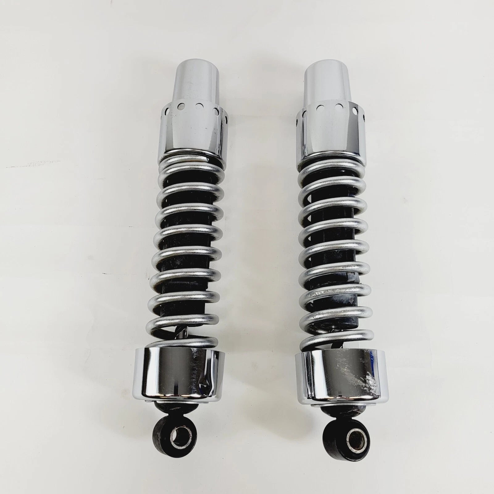Chrome Rear Suspension Shocks 12" for Harley-Davidson Dyna (1991–2017)