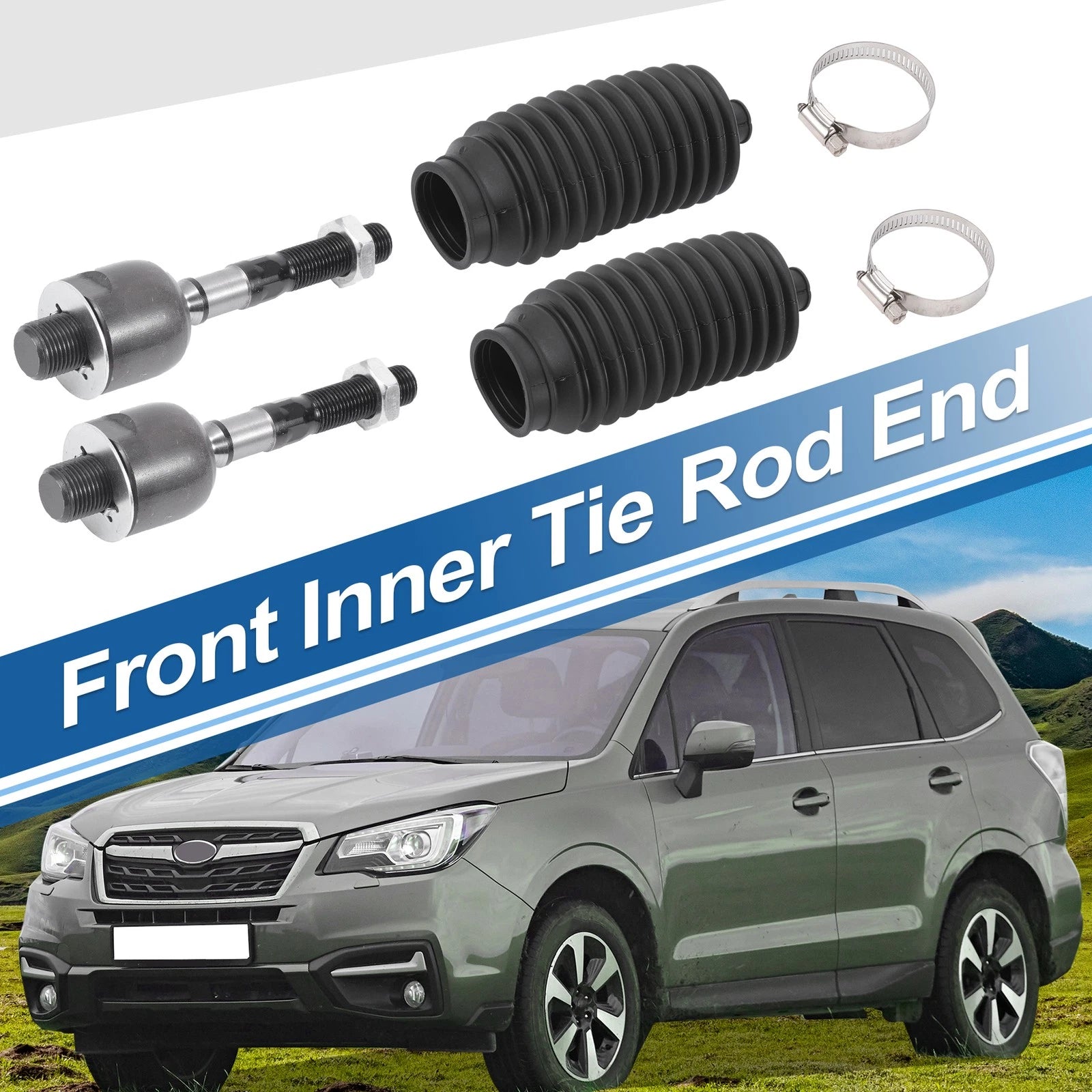 4X Front Inner Tie Rod End Links for Honda Accord, Acura TL (No.EV80210)