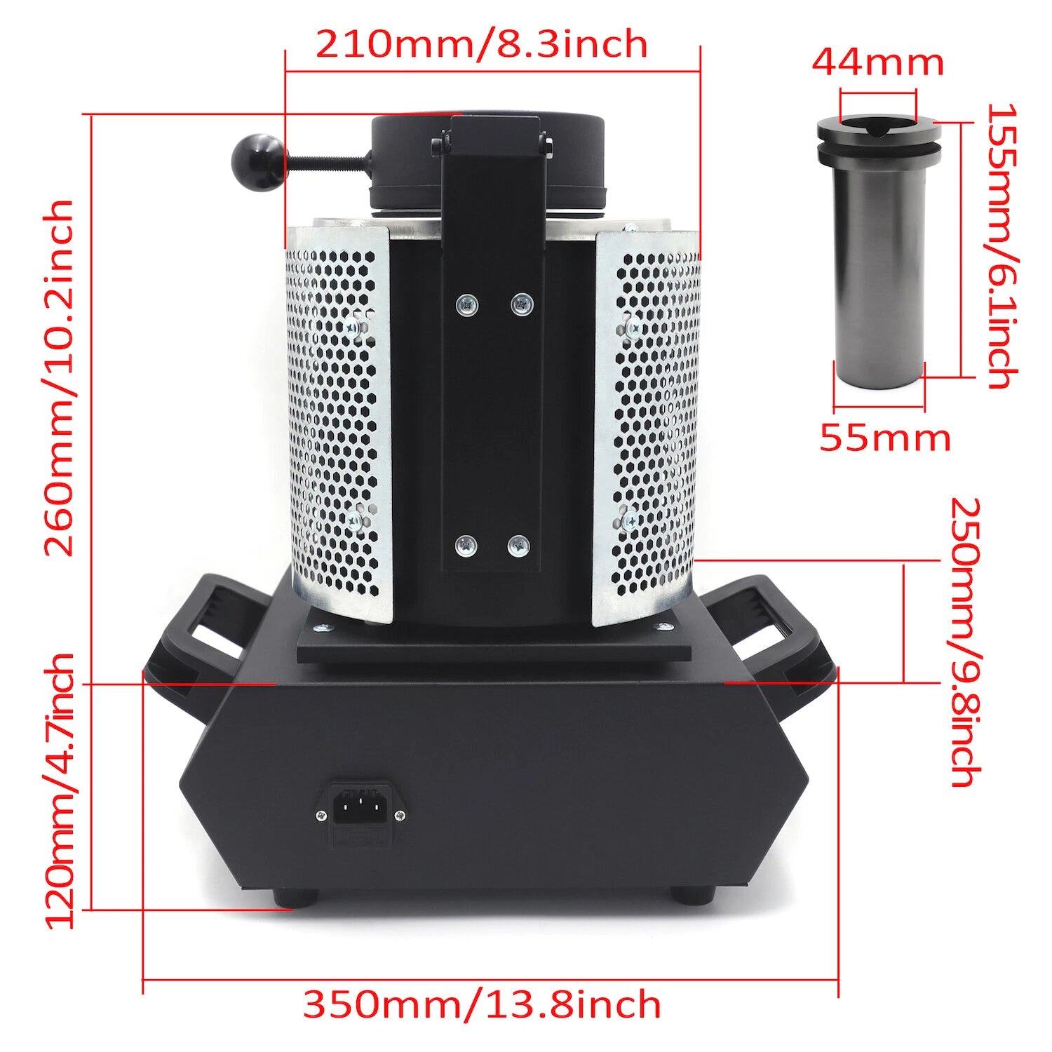 2KG Automatic Melting Furnace Kiln Digital Control 110V Graphite Crucible