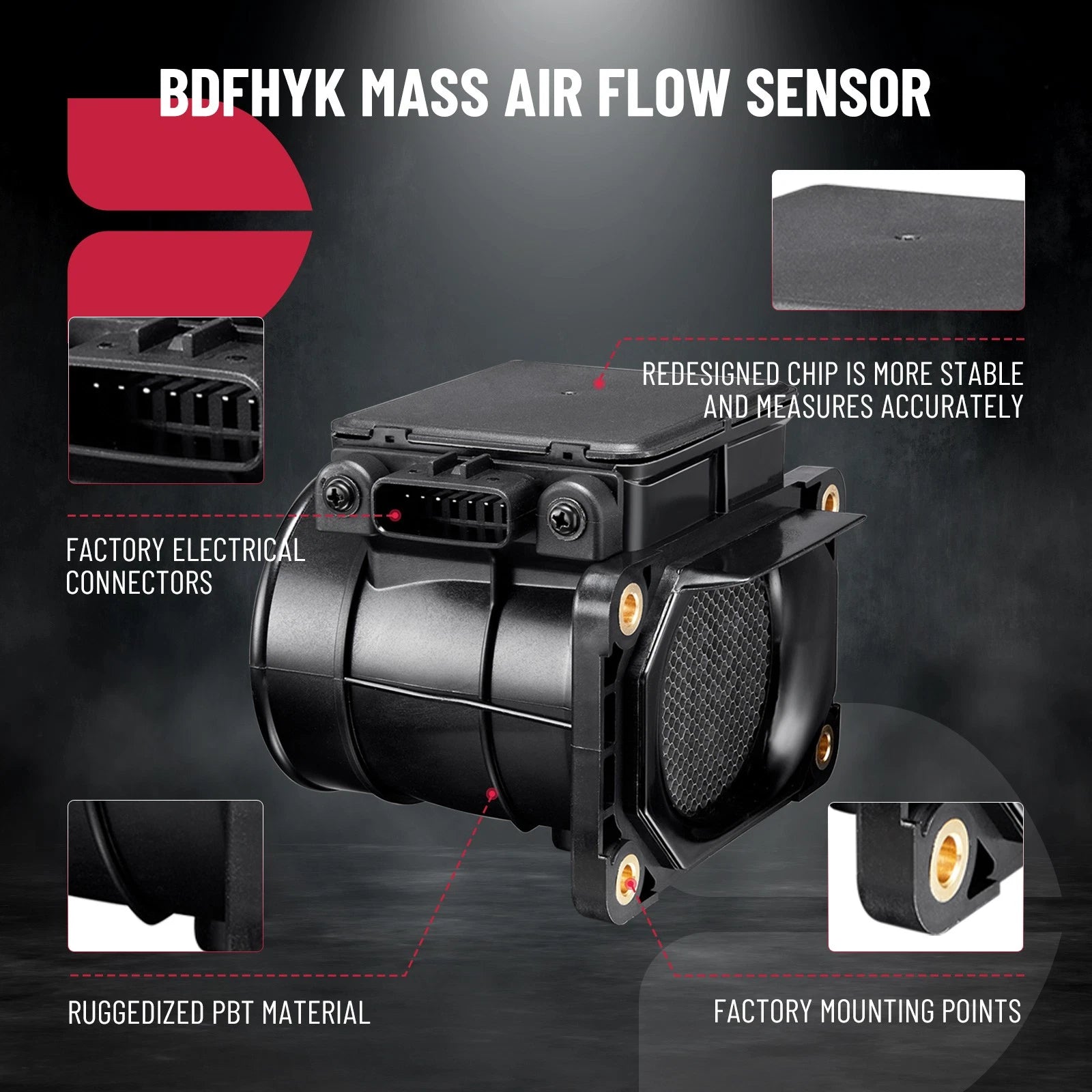 Mass Air Flow Sensor MAF for Mitsubishi Montero Sport (1999–2003) E5T08171