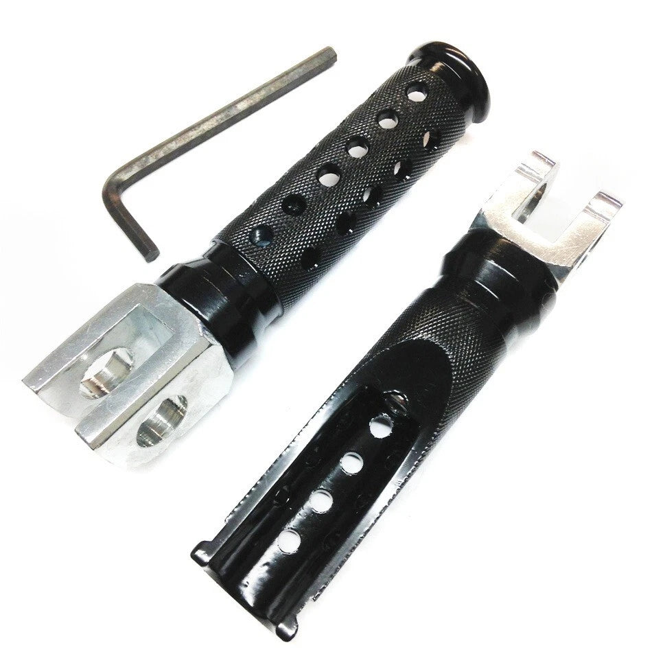 Black Front Foot Pegs for Suzuki GSXR 600 750 1000 Hayabusa GSX-R 1300R (2000–2023)