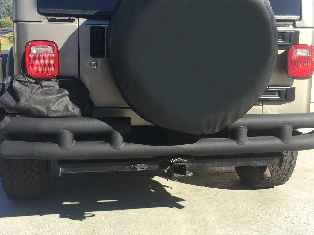Double Bar Rear Bumper Protector Guard for Jeep Wrangler (1988–2006)
