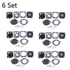 Set of 6 Carburetor Repair Rebuild Kits for Zama RB-97 C1Q-S72 C1Q-S110 C1Q-S110A