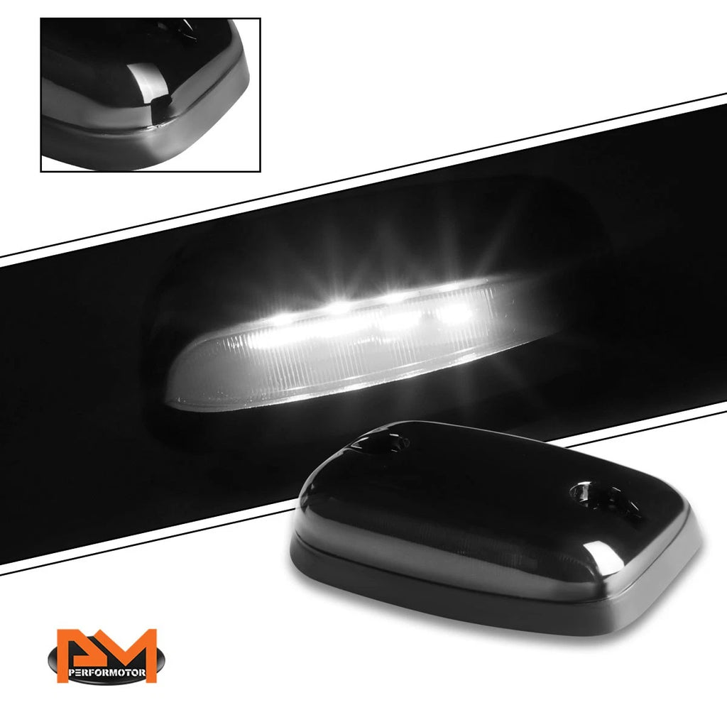3Pcs Cab Roof Running Light Smoked Housing White LED for Silverado/Sierra (2007–2013)