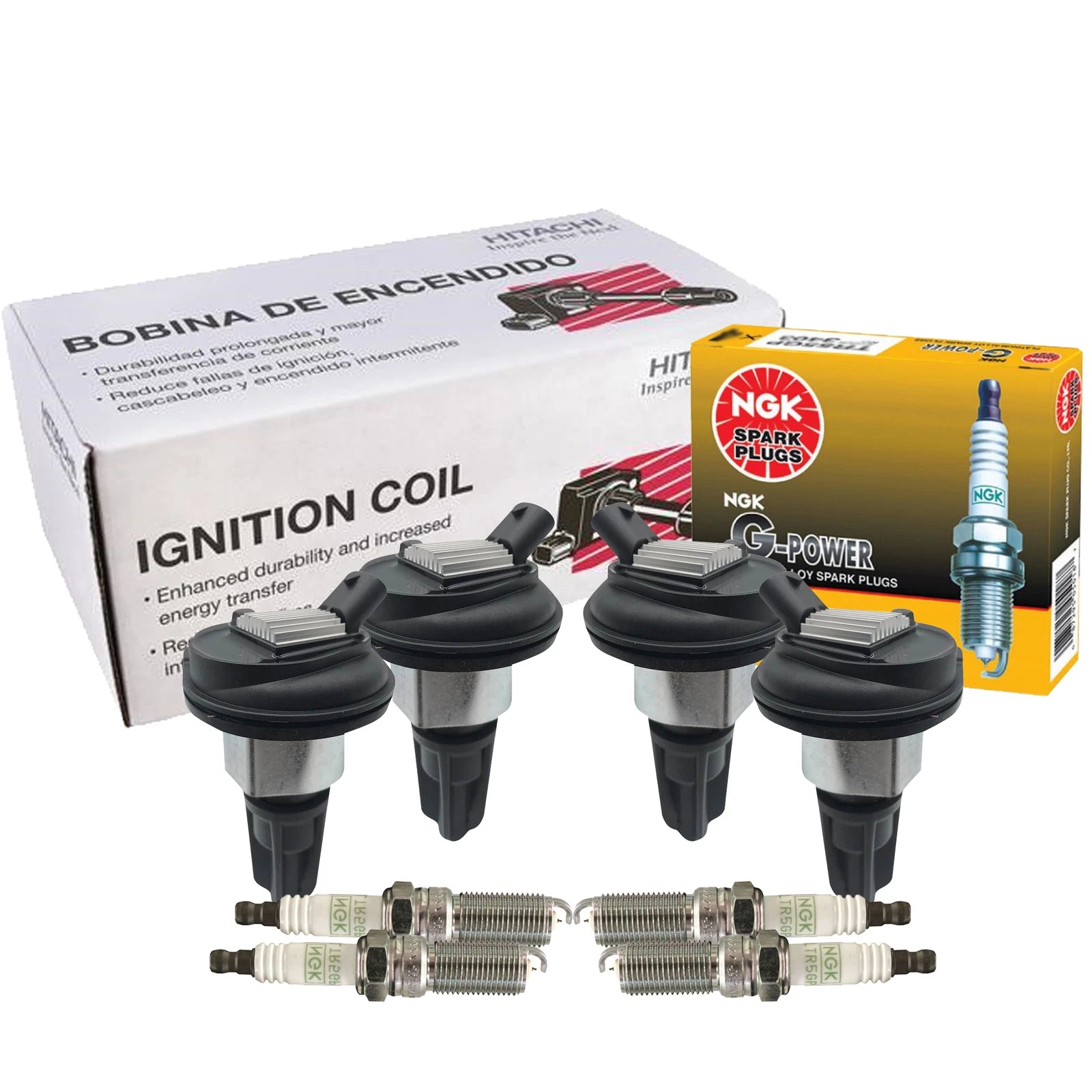 Set of 4 Ignition Coils & 4 Spark Plugs for Chevy GMC L4