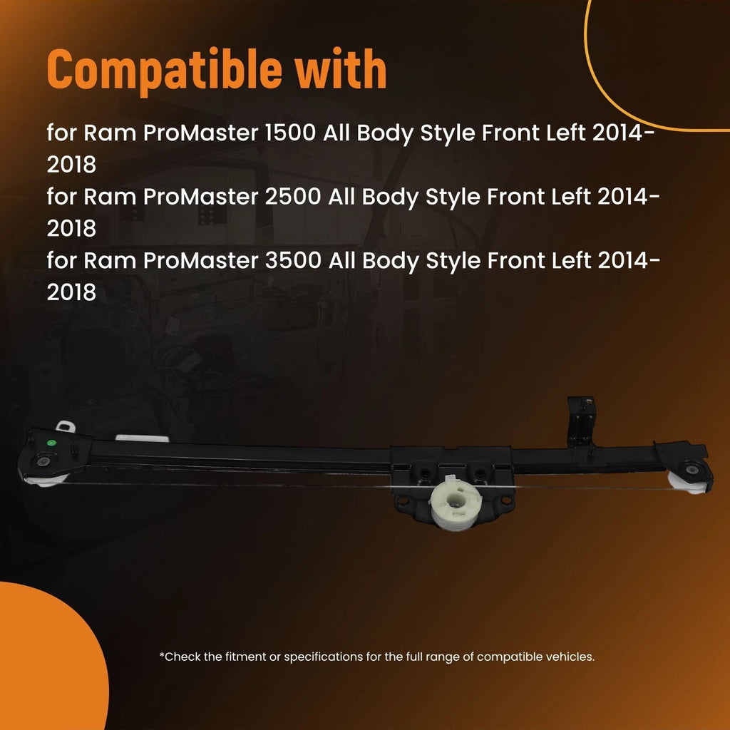 Front Left Window Regulator for Ram ProMaster 1500 2500 3500 (2014–2018) 68267290AA