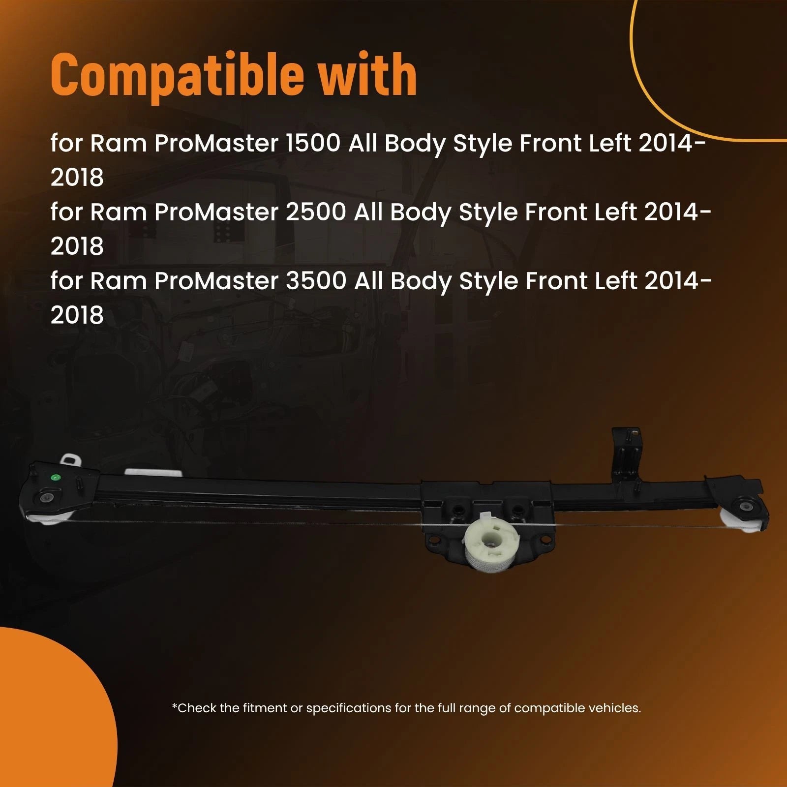 Front Left Window Regulator for Ram ProMaster 1500 2500 3500 (2014–2018) 68267290AA