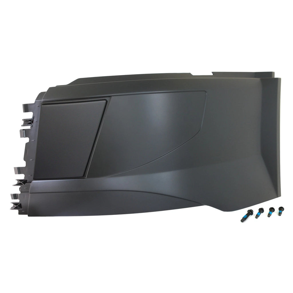 Replacement Plastic Driver Side Front Bumper Corner w/o Fog Lamp Hole