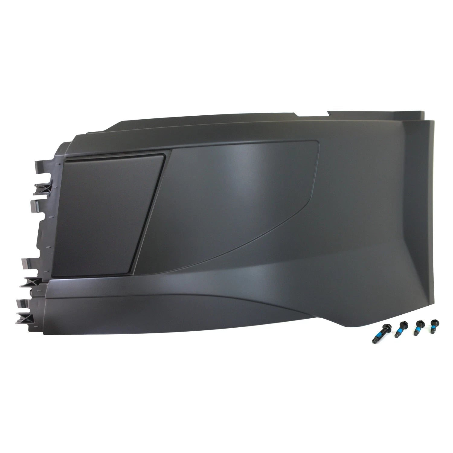 Replacement Plastic Driver Side Front Bumper Corner w/o Fog Lamp Hole
