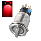 19mm Rotary Switch Self Locking 2 Positions LED Push Button