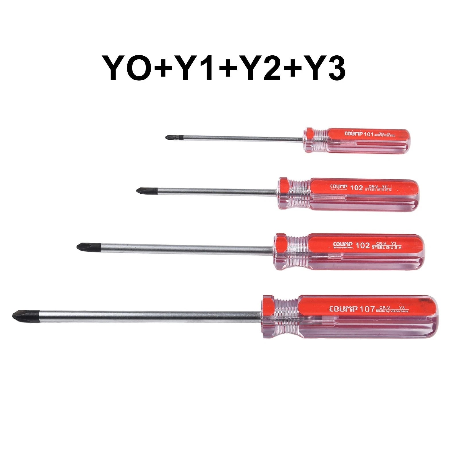 Set of 4 Magnetic Y Screwdrivers for (Y0 Y1 Y2 Y3)