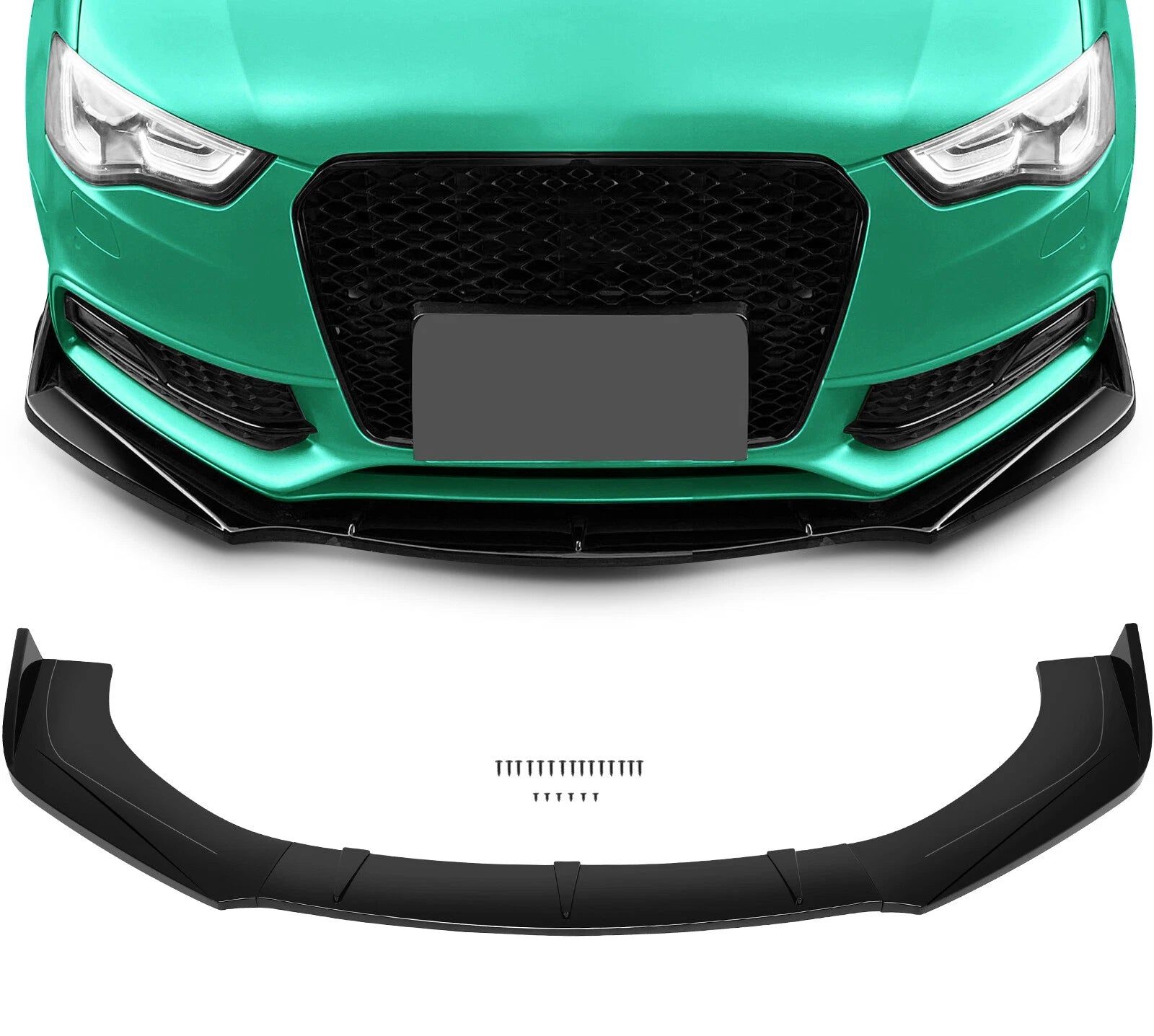 3Pcs Front Bumper Lip Spoiler Splitter Protector Diffuser for Universal Fit