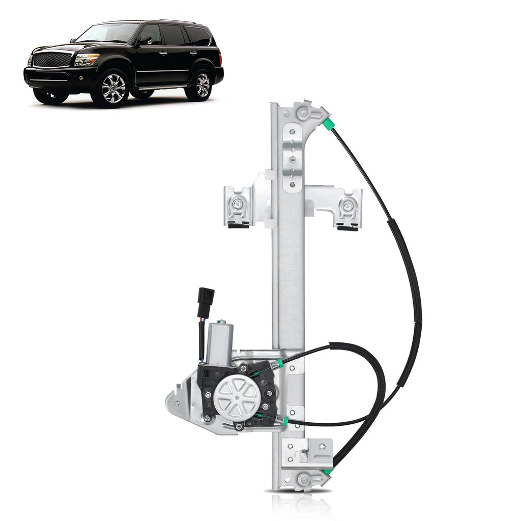 Window Regulator w/Motor Rear Left LH for GMC Envoy, Chevy Trailblazer (2002–2009)