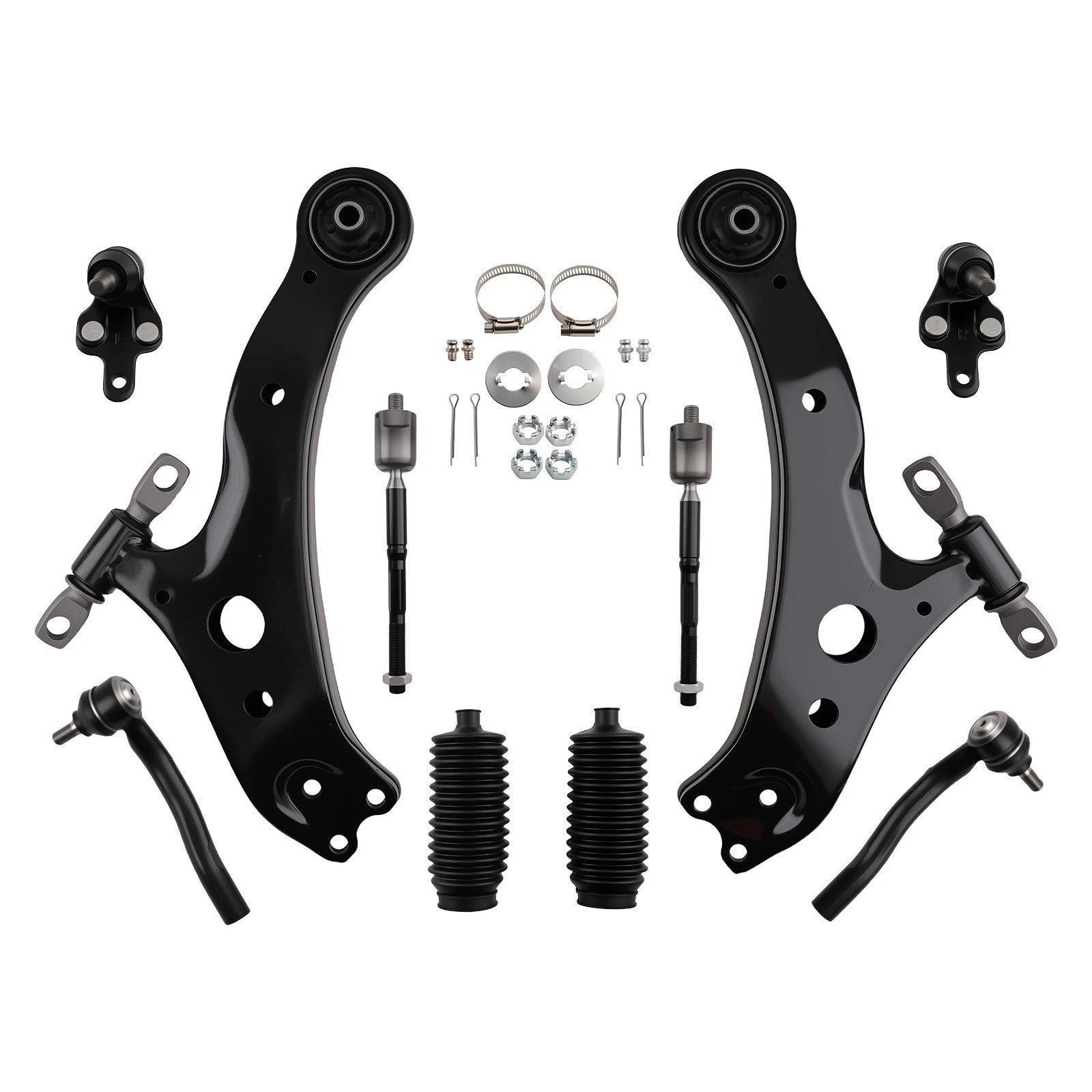 10pc Front Lower Control Arm & Tie Rod End for Camry ES330 (2004-2006)