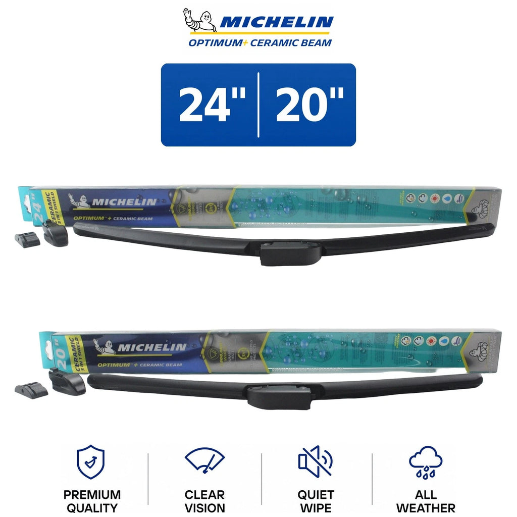 Set of 2 Michelin Optimum+ Ceramic Beam Wiper Blades for Audi SQ5 (2014–2016)