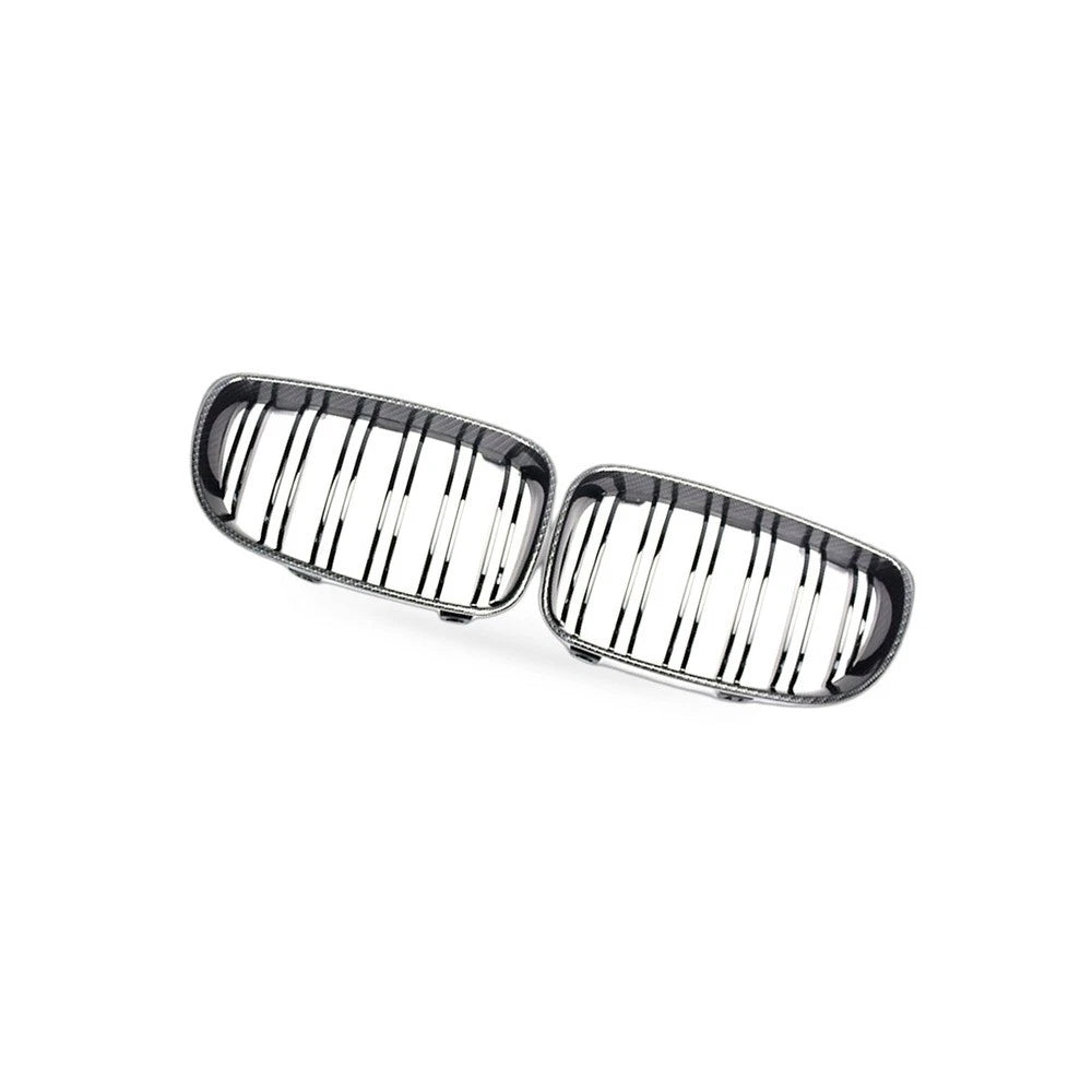 Carbon Fiber Dual Line Front Grille Mesh for BMW 1 Series E81 E87 (2008–2011)