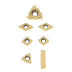 Set of 7 CCMT060204 Inserts for Bar Boring