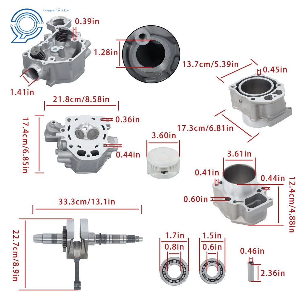 Rebuild Kit Cylinder Head for Honda TRX420 TRX500 SXS500M (2009–2024)