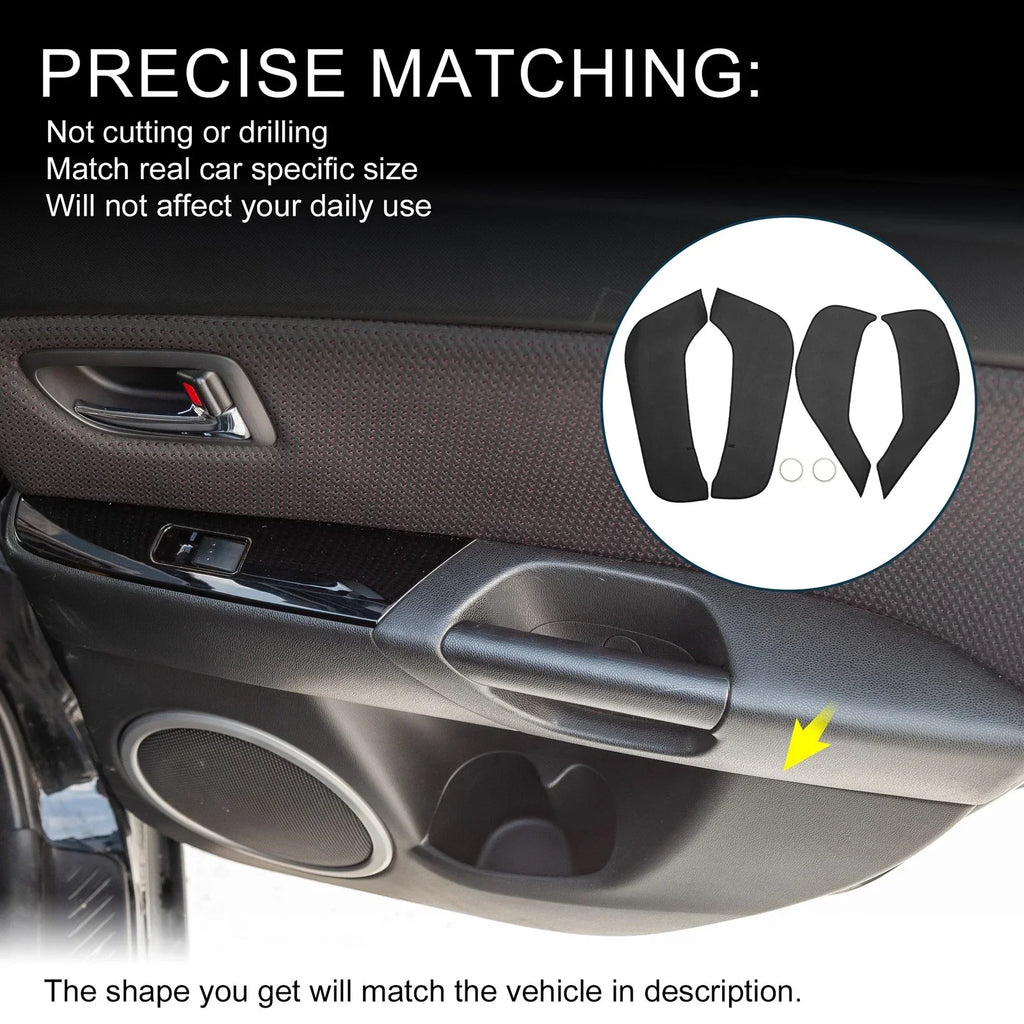 Car Door Leather Anti Kick Pad Sticker for BMW X5 Black (2019 - 2020)