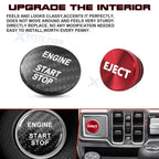 Engine Start + Cigarette Lighter Eject Button Trim for Mercedes (2015-2017)