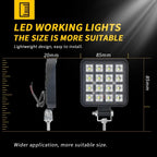 LED Fog Lamp for Off-road Vehicles (16 LED Array, Aluminum Housing)