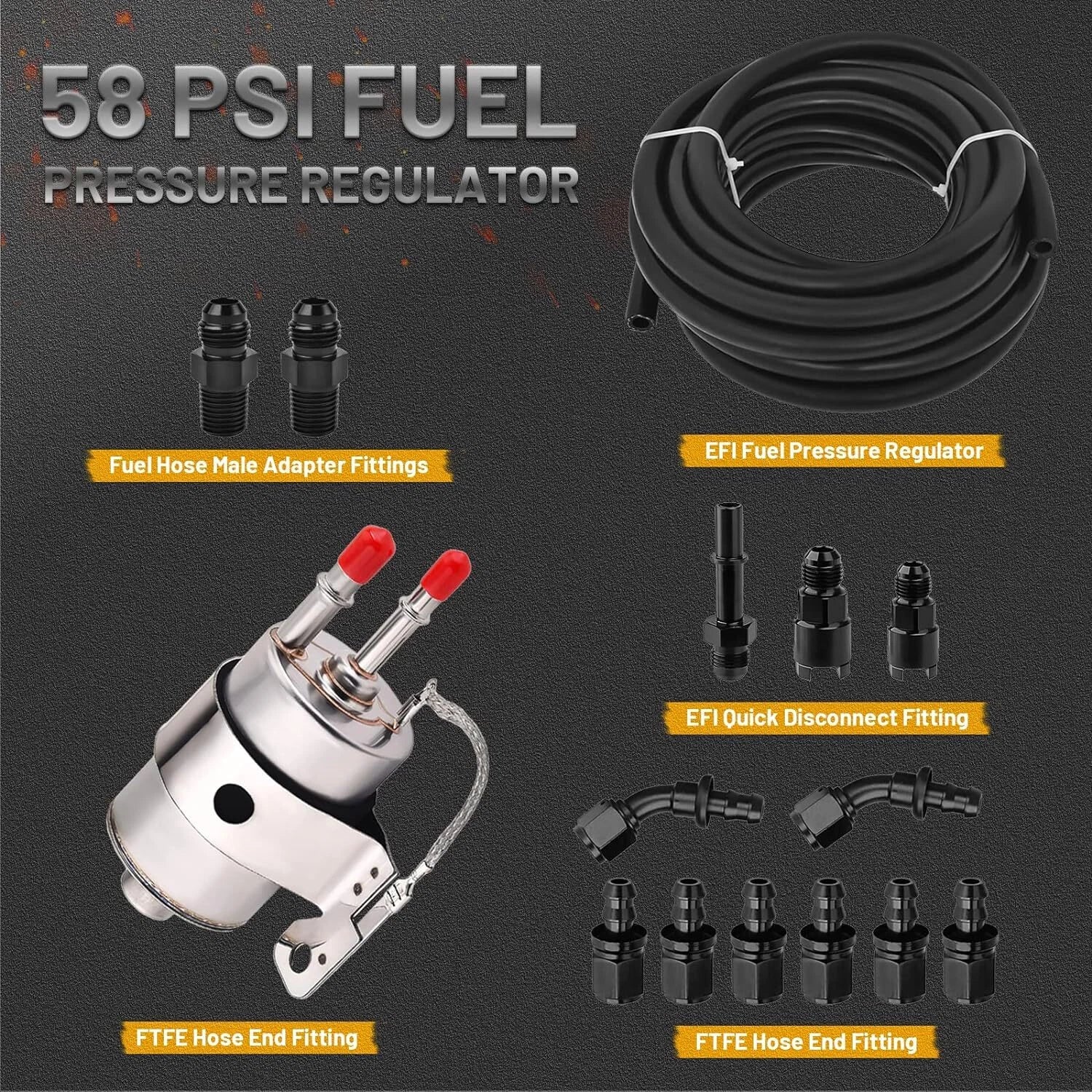 LS Conversion Fuel Injection Line Fitting Adapter Kit for EFI FI