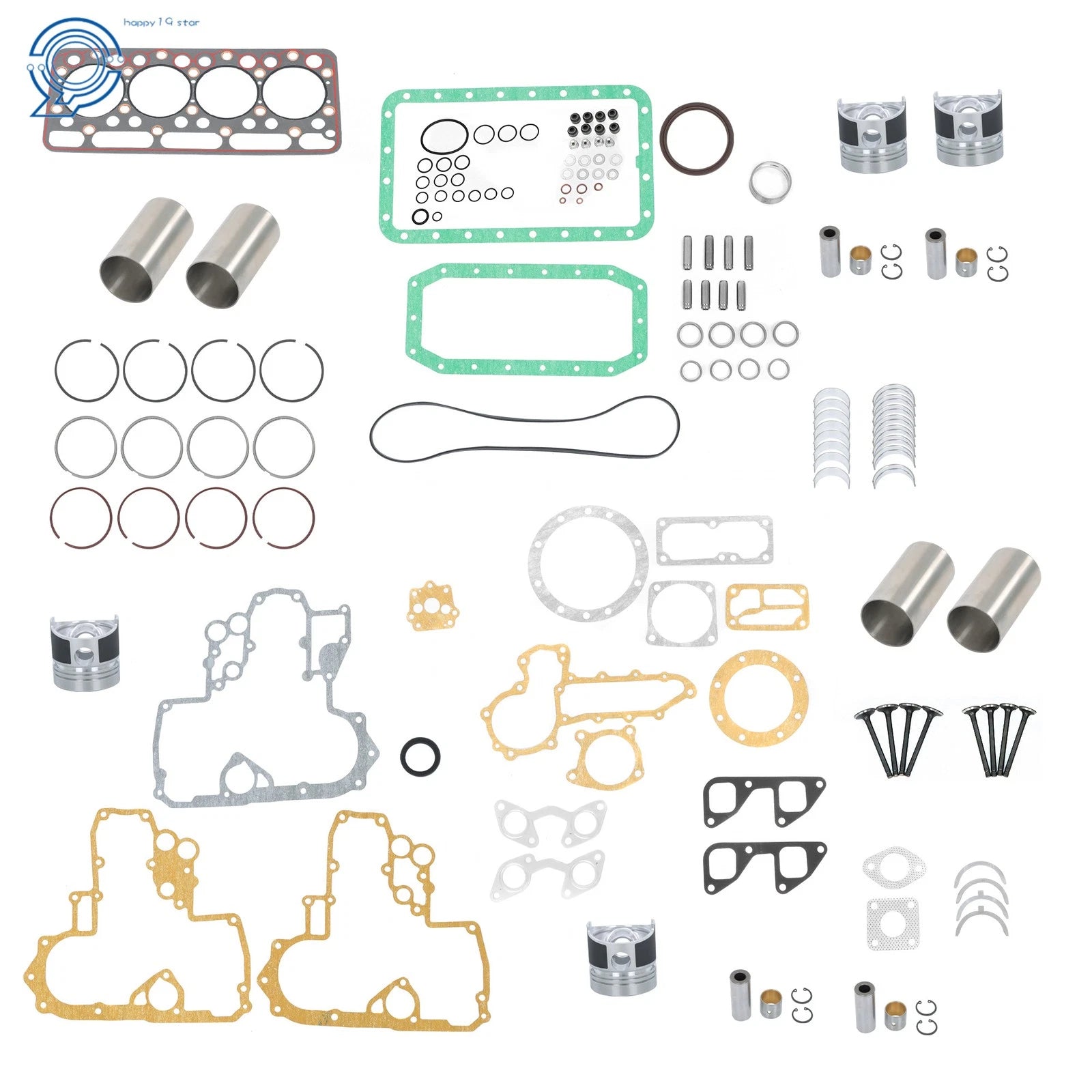 V1702 Engine Overhaul Rebuild Kit for Kubota KH90 Bobcat 743 733 (N/A)