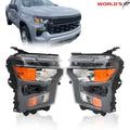 Set of 2 Halogen Headlights for Chevy Silverado 1500 (2022–2024)